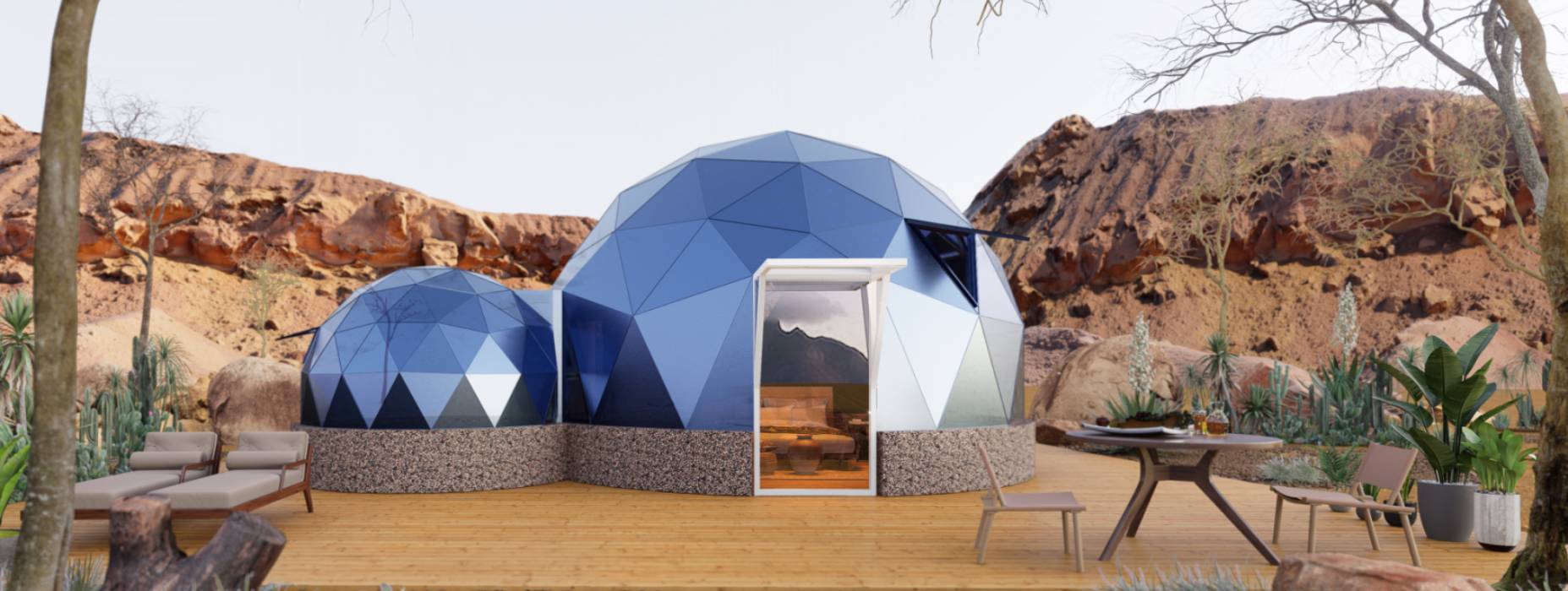 龙南县球形智能光伏玻璃星空房